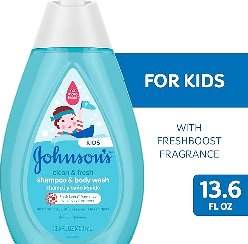 Miniatura 6 de Johnson's Clean & Fresh Champú y Jabón Corporal para Niños 2-en-1 Lavado Diario del Cabello y Cuerpo para Niños y Pequeños Limpia Suavemente