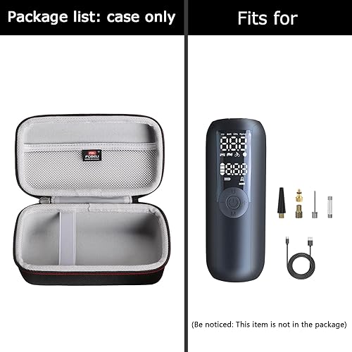 Miniatura 6 de Funda rígida compatible con inflador de neumáticos Woowind LP1  LILTSDRAE y mini bomba de bicicleta, bolsa de almacenamiento portátil para compresor