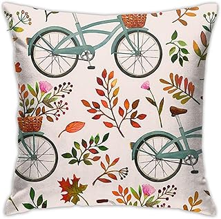 JONINOT Fundas de Almohada de Tiro 2 Piezas, cojín de poliéster de algodón para Bicicleta, Fundas cuadradas, Fundas de Almohada, sofá, decoración del hogar, 18"