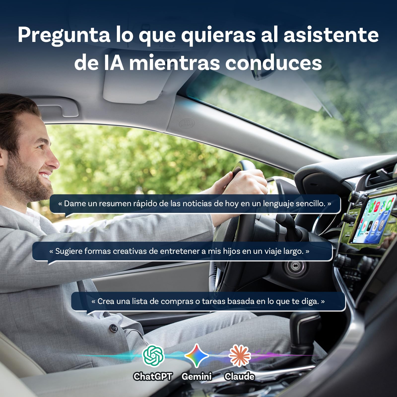 OTTOCAST Mini 3.0 Slim 2026 Upgrade Adaptador Wireless CarPlay, 2-en-1 para iPhone & Android Auto, Convierte CarPlay y Android Auto por Cable a inalámbrico, Negro