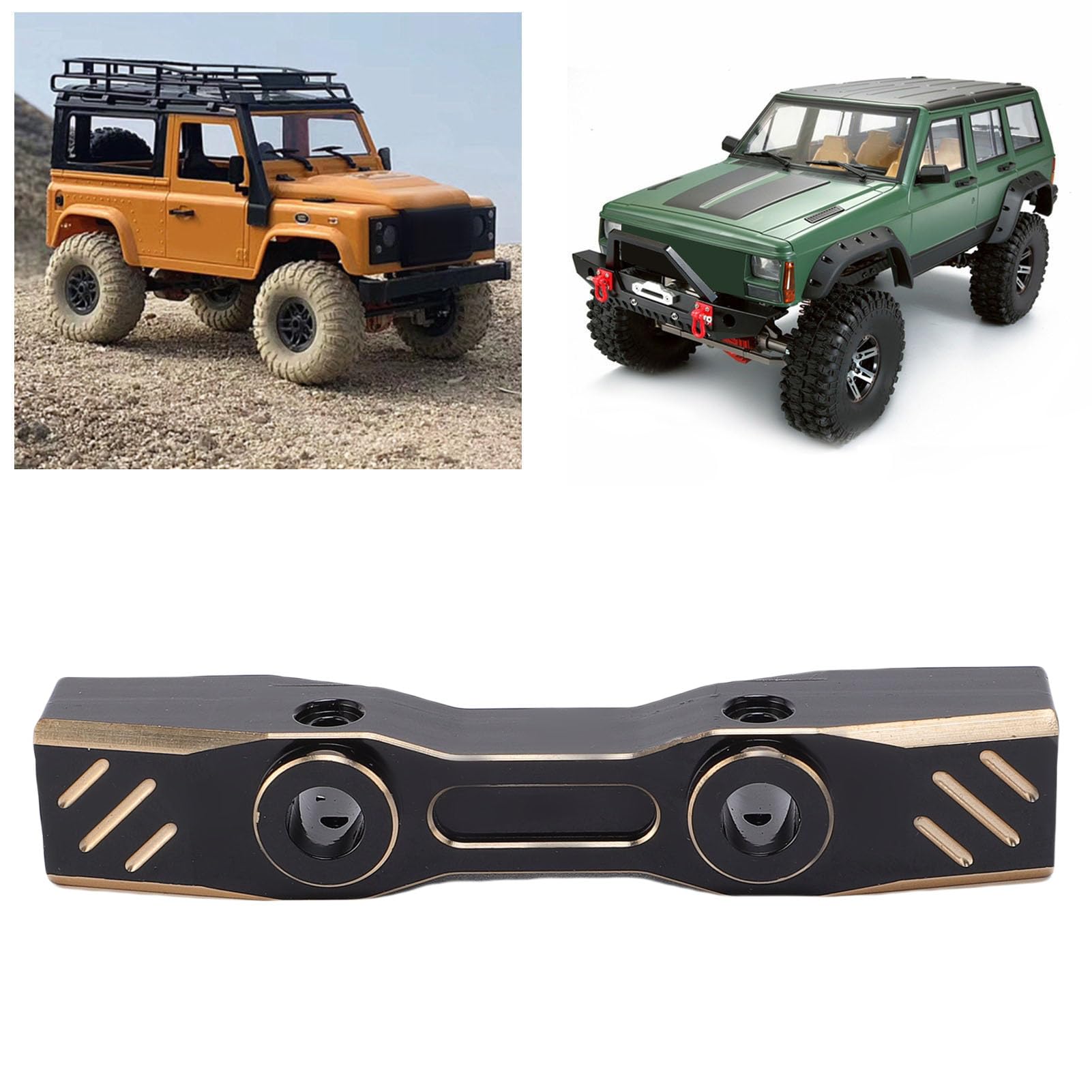 Traversa di ricambio per auto RC in ottone con lussuosa finitura in oro nero per dettagli squisiti per la costruzione di modelli per gli appassionati