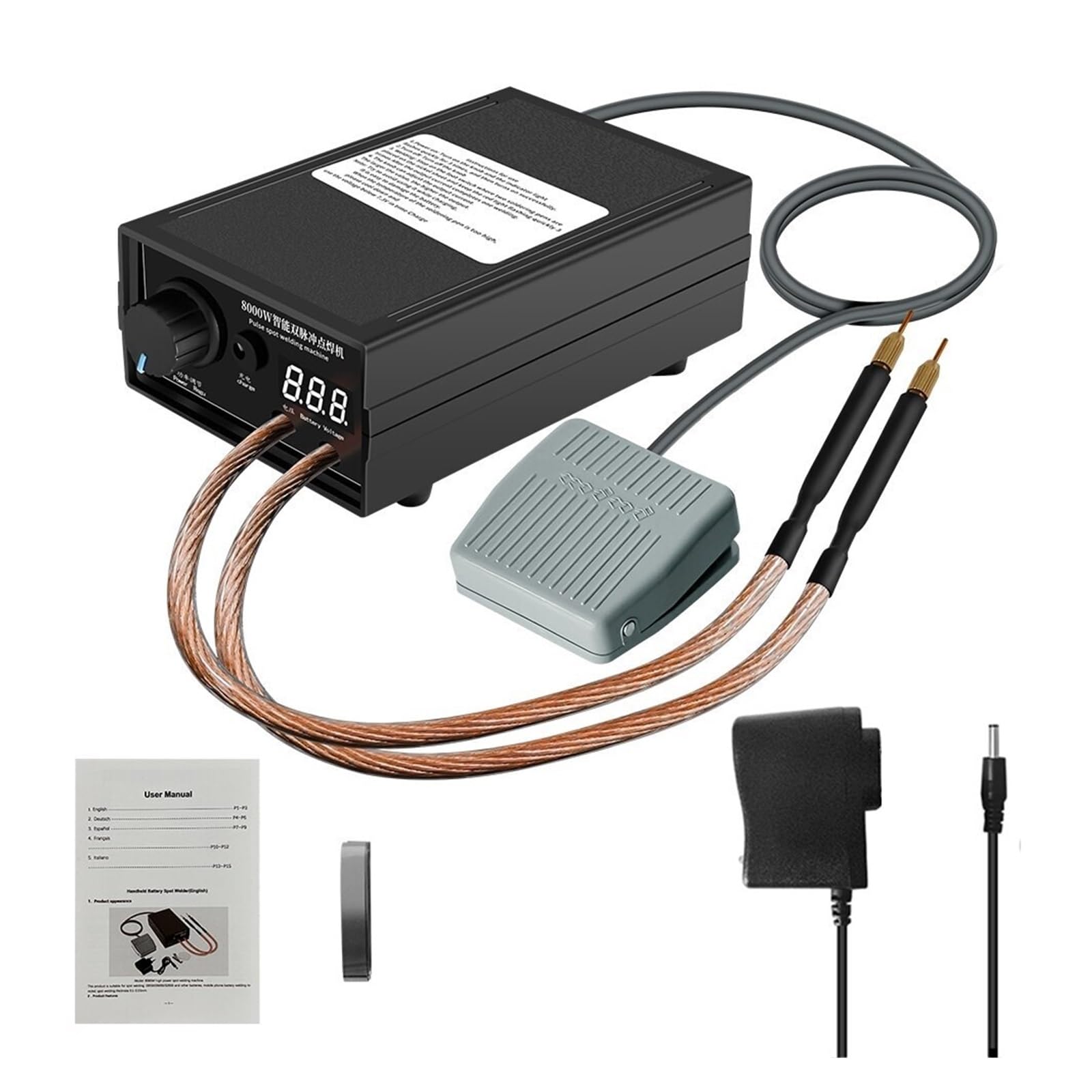 8000W Mini Spot Welder Kit DIY Automat Battery Pack Welding Portable Machine Pen for 0.15MM Nickel Strip The Weld is Strong
