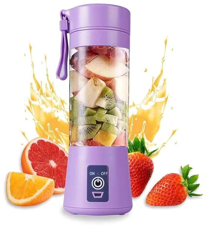 Best 6 Blade Portable Electric Mini USB Bottle Juicer Blender, Rechargeable Hand Juicer, Fruit Juice Maker Portable Blender For Smoothie And Juices (M