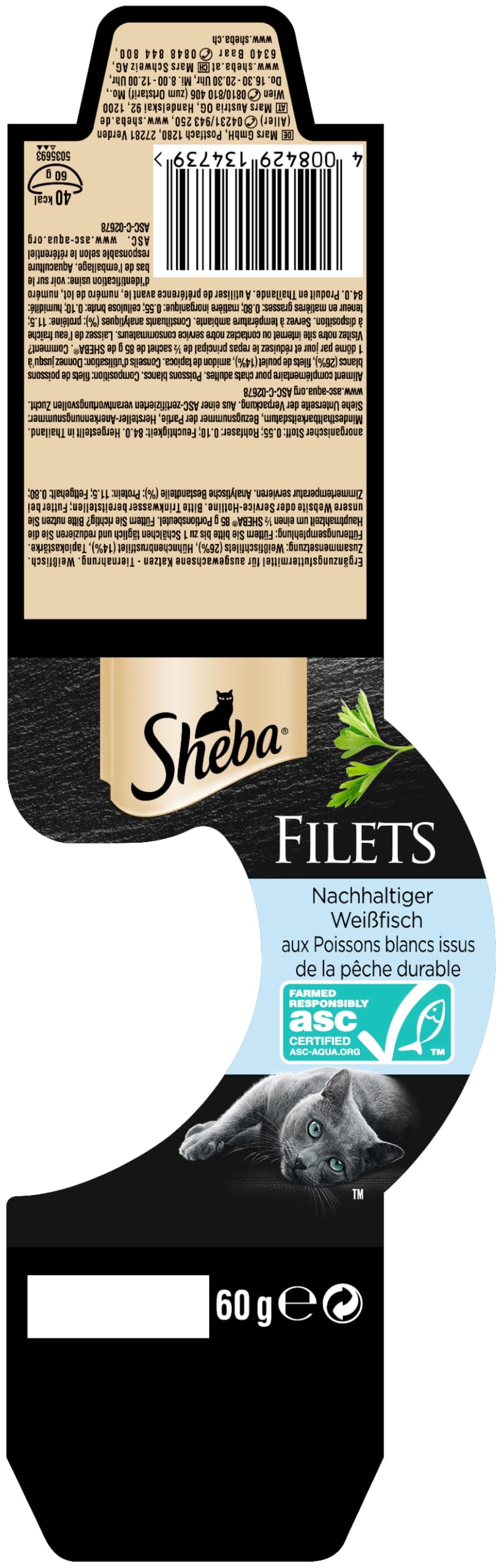 Sheba Miska filety biała ryba ASC 16 x 60 g