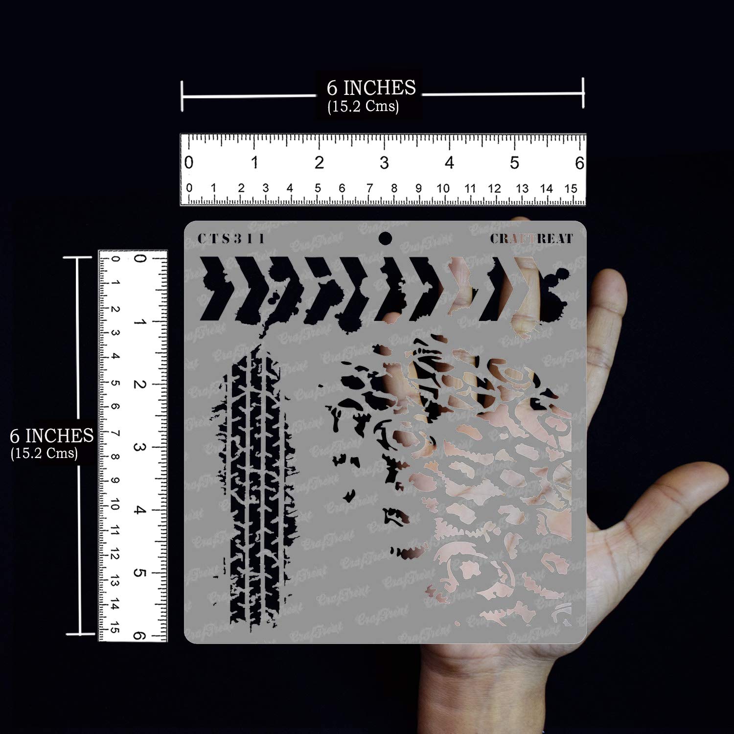 Snapklik.com : Reusable On-Road Texture Stencil, 6x6 Inches DIY Art ...