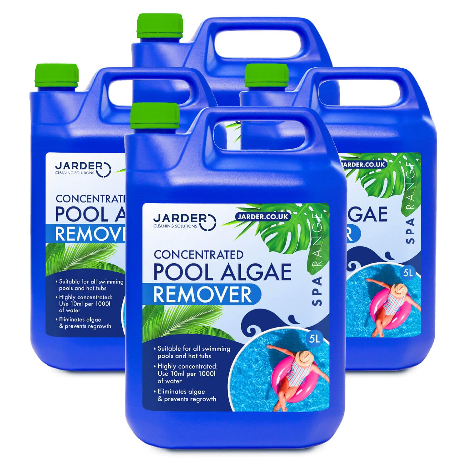 Jarder Hot Tub and Pool Algae Remover 20L - Super Concentrated Formula - Removes Algae Immediately - Prevents Algae Regrowth