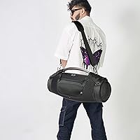 Vista 6 de TXEsign Correa de transporte de viaje para JBL Boombox 3/Boombox 3 Wi-Fi impermeable altavoz portátil, correa para el hombro con dos cubiertas Negro