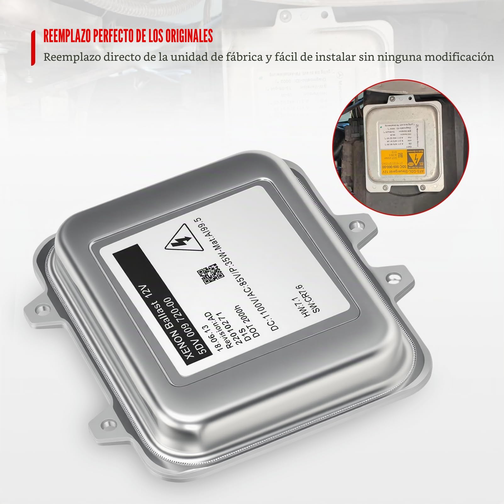 Balasto Xenon 5DV00972000 1232335 BMW Opel VW Ford Versión AD | Balasto versión AD con código instalación sencilla y rendimiento estable para faros xenon de múltiples vehículos compatibles