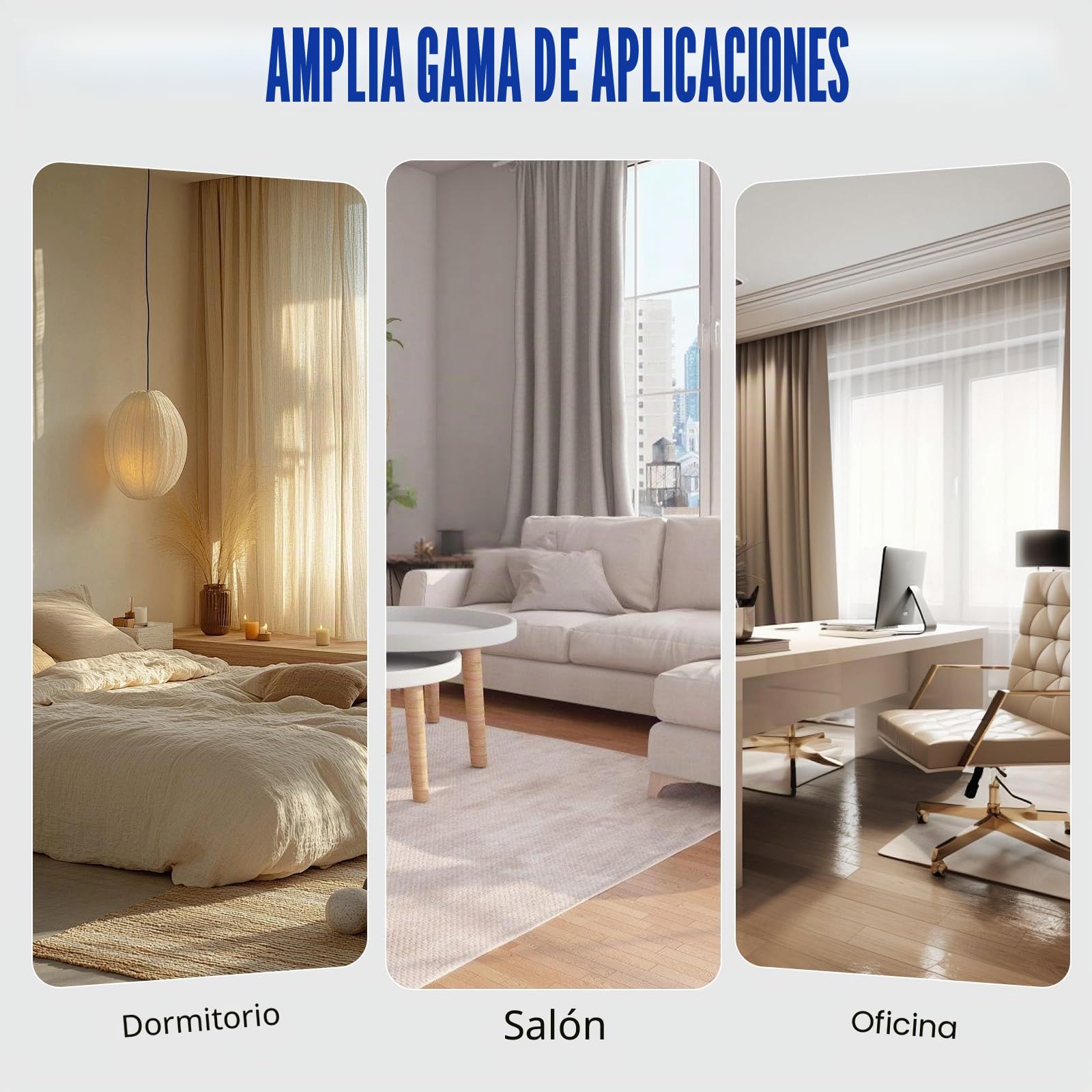 Riel de Cortina de Techo Aluminio 97-250 cm | Riel para Cortinas con Deslizadores y Ganchos | para Instalación en Techo y Pared | para Dormitorios, Salones, Oficinas y Baños