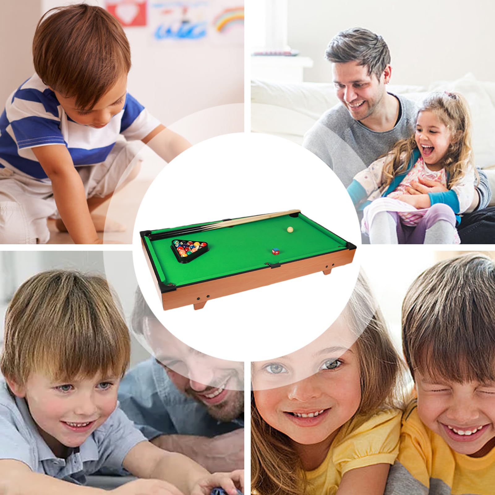 Tavolo da biliardo per bambini, tavolo da biliardo portatile, regolabile interattivo, tavolo da gioco multifunzionale per riunioni di famiglia, tavolo educativo per interni ed esterni