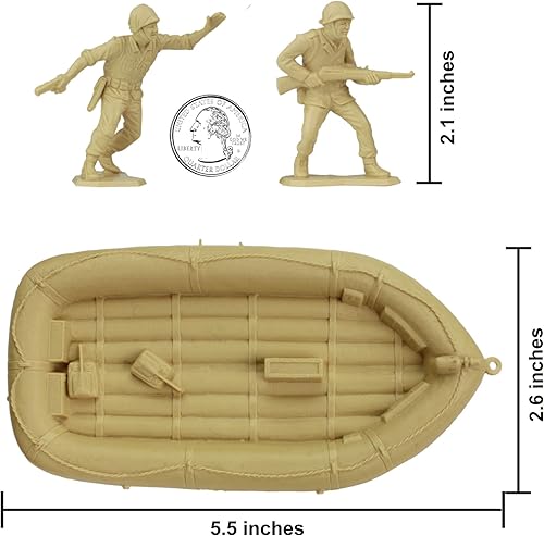 Miniatura 3 de BMC Marx Plastic Army Men US Soldiers - Figuras de 31 piezas de la Segunda Guerra Mundial - Fabricado en Estados Unidos