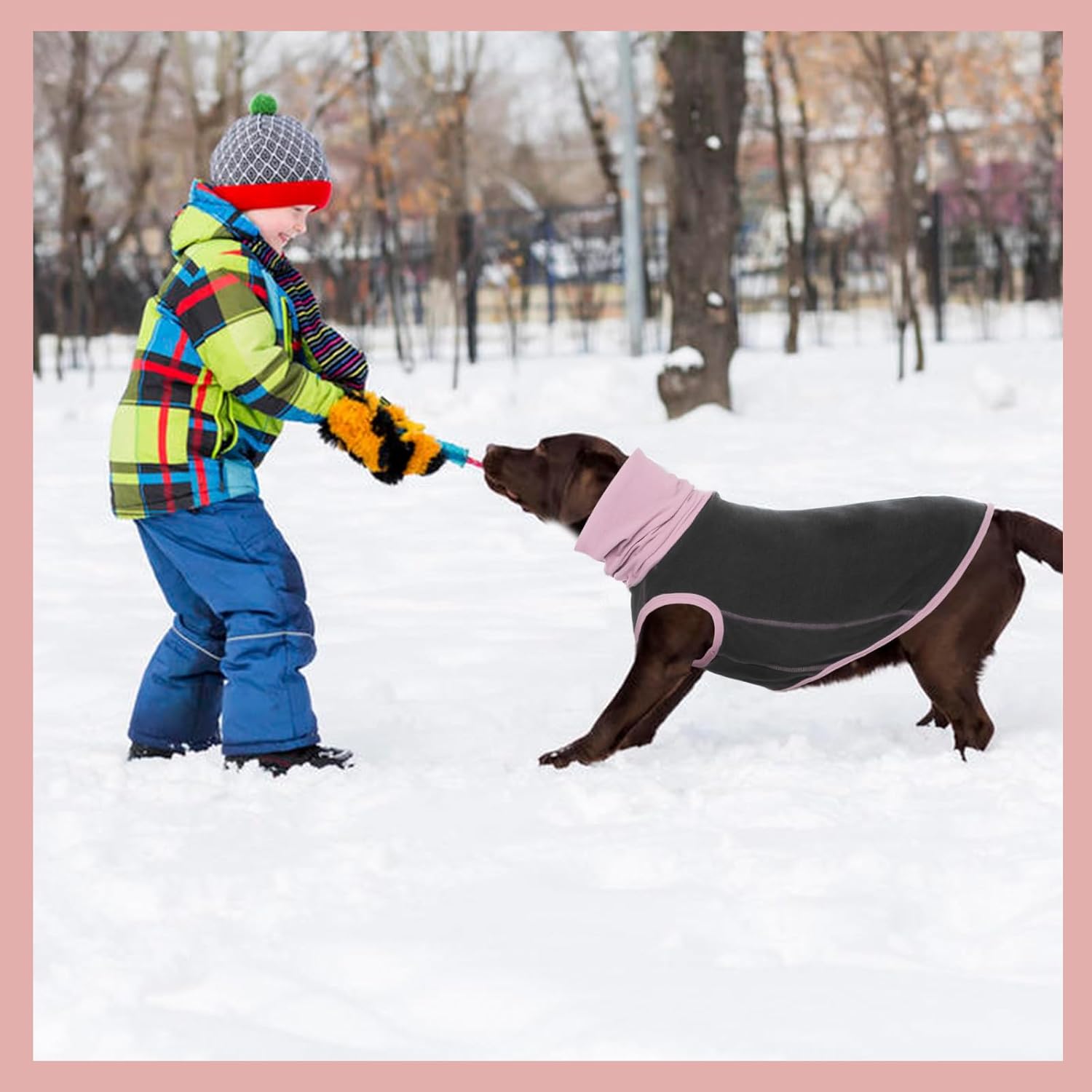 Nanaki Dog Fleece Shirt, Stretch Fleece Pullover Sweater & Turtleneck Sleeveless Vest, Sweatshirt Winter Jacket Tank Top, Cozy Vest to Keep Warm for Large Breed Dogs, All-Day Comfort Sweaters