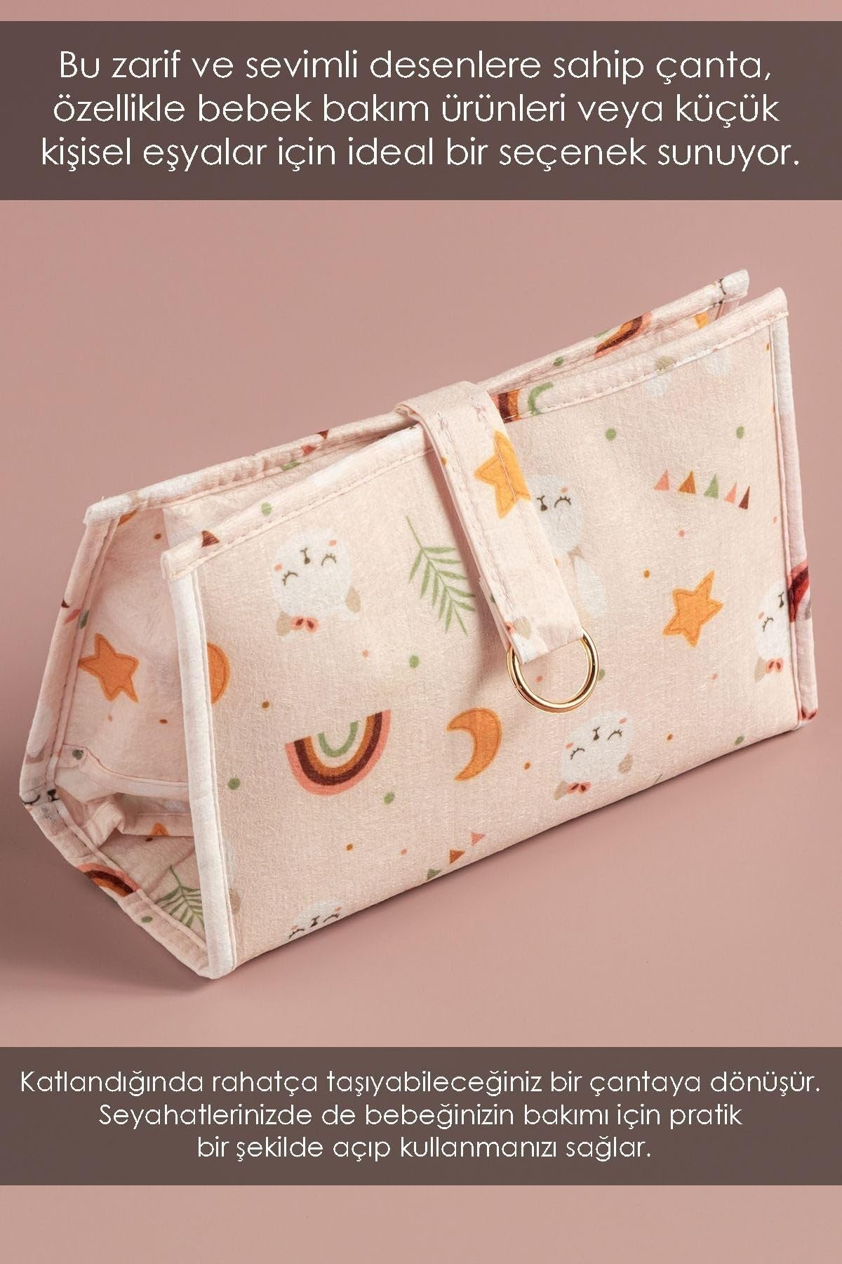 Meleni Baby 4'lü Yeni Doğan Hastane Organizer Set - Bebek Alt Bakım Çantası - Fermuarlı Şeffaf Valiz Düzenleyici