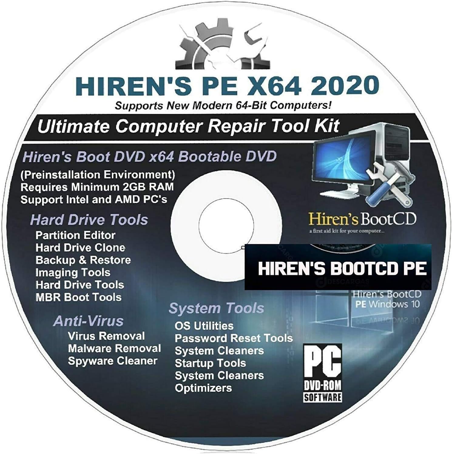 Hirens Boot CD 16.2 Tool to Fix & Repair All PC Problems 2018 Latest Version