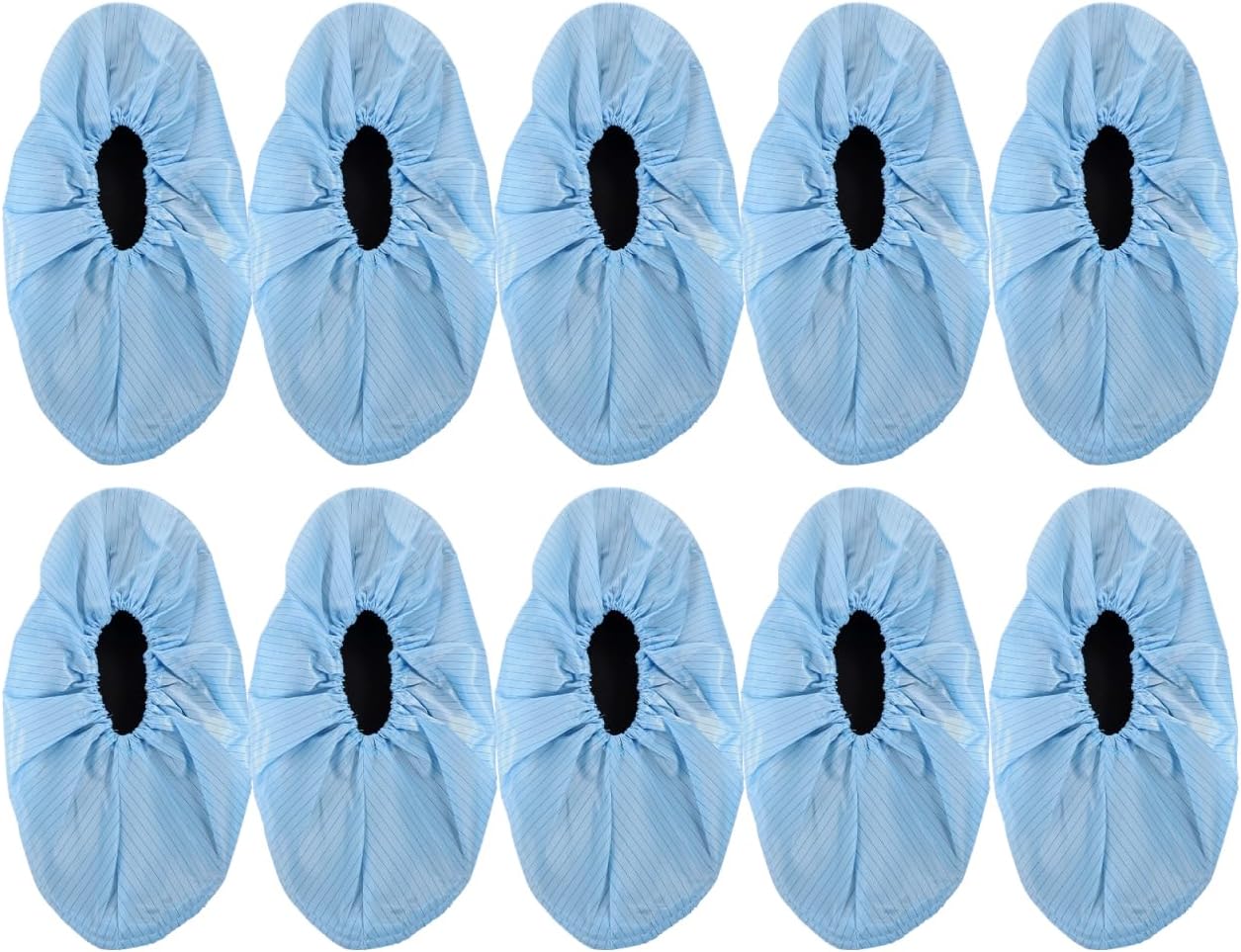 ULTECHNOVO Reusable Anti Static Shoe Covers 5 Pairs Washable Non Slip Breathable Indoor Floor Protective Covers 12.8X4.5 Inch for Clean Rooms Lab Construction