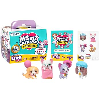 Little Live Pets Mama Surprise Families Puppy Adoption Random Breed Puppies Contains 3 4 and 5 Puppies to Adopt and Create a Family Children from 5 Years Famous LP305000