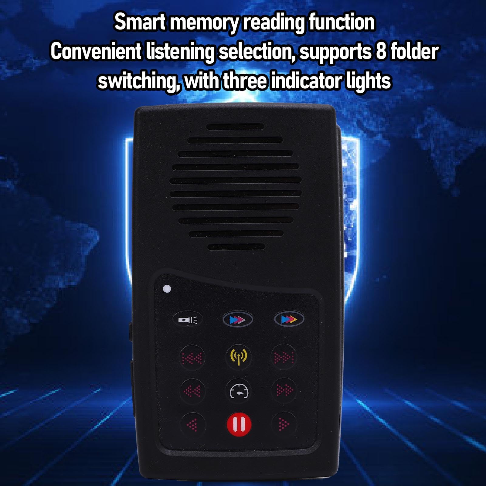 Tosuny Lettore Biblico Audio Solare Portatile con Francese Spagnolo KJV NIV Radio FM Batteria a Lunga