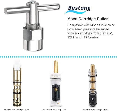 Miniatura 2 de Extractor de cartuchos para bañeraducha Posi-Temp Cartuchos de ducha equilibrados a presión 1200, 1222 y 1225 series, herramienta de extracción de
