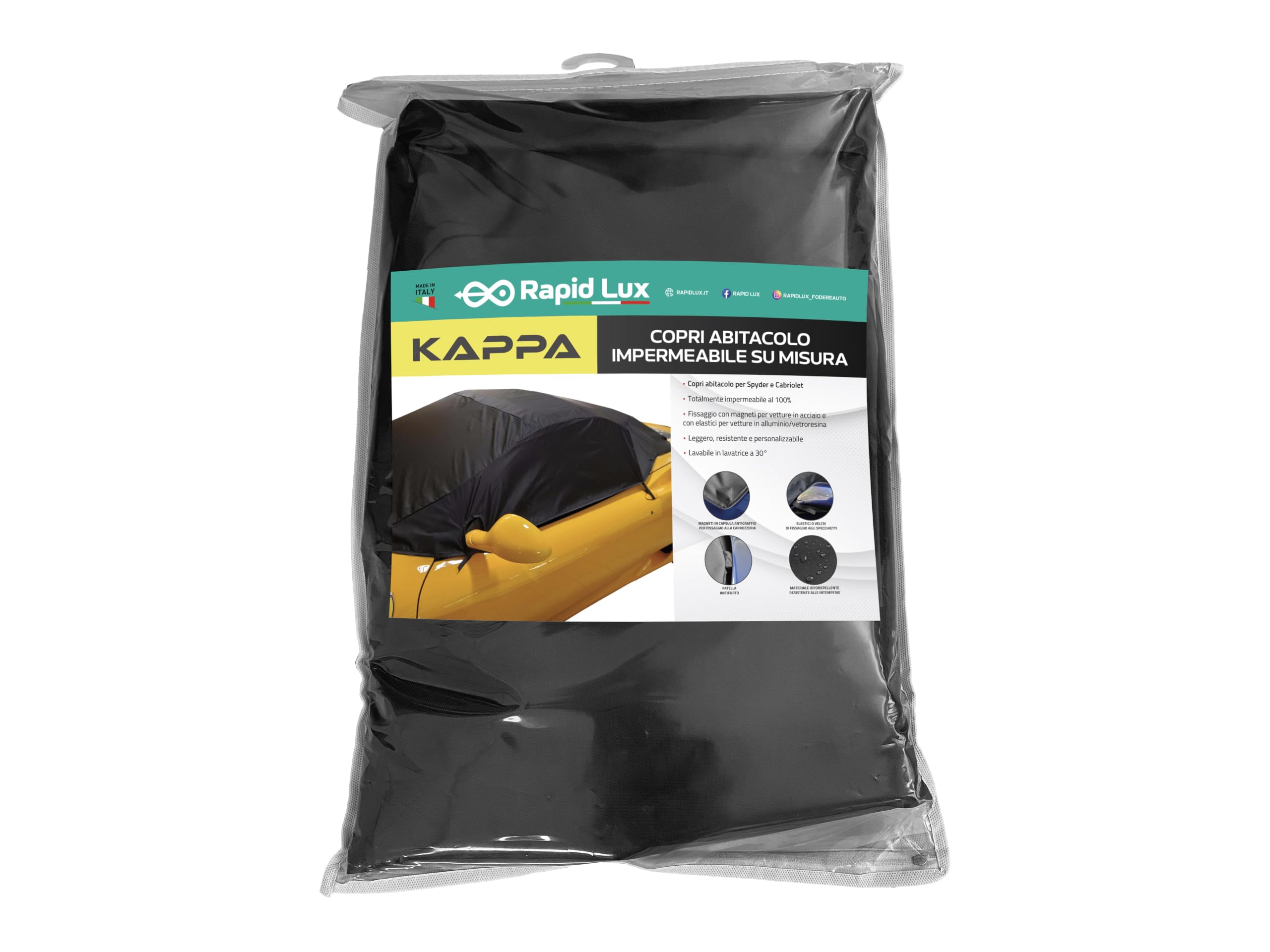 RAPID LUX - Capote imperméable sur mesure pour Audi TT 1er série (de 1998 à 2006), protection contre la pluie, la saleté et les rayons UV, système anti-vol personnalisé, noir.