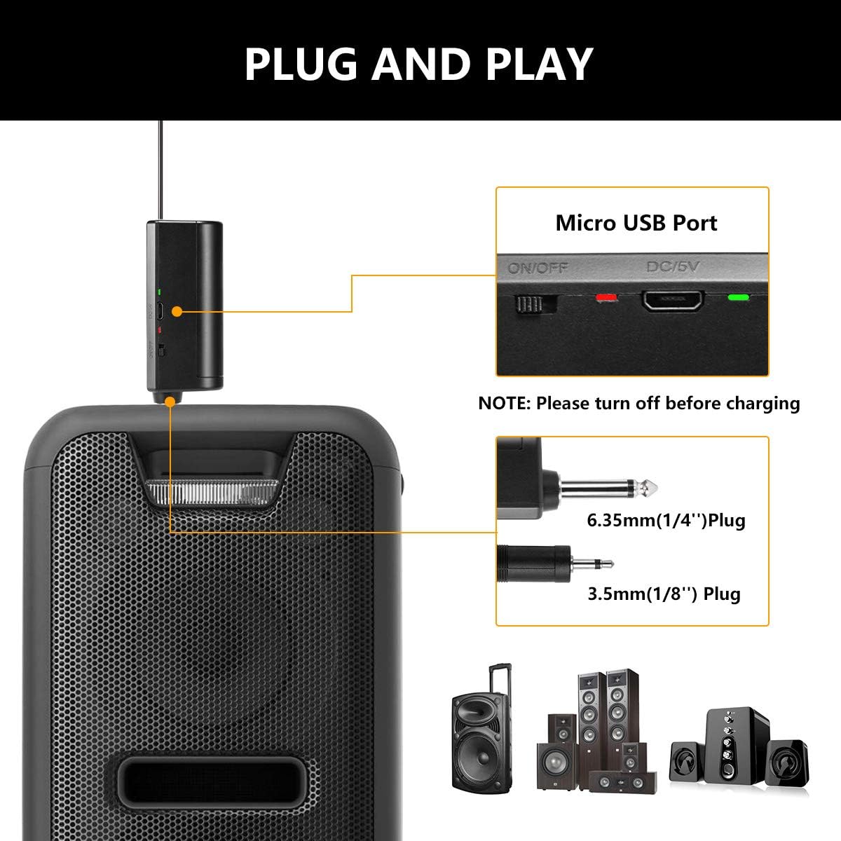 Get Discount 70% Price Wireless Microphone, UHF Microphone System with Echo/Treble/Bass, Receiver, 30 Adjustable Channels, 328ft Long Range for Karaoke Singing, Meeting, Wedding, DJ, Party, Class,Church