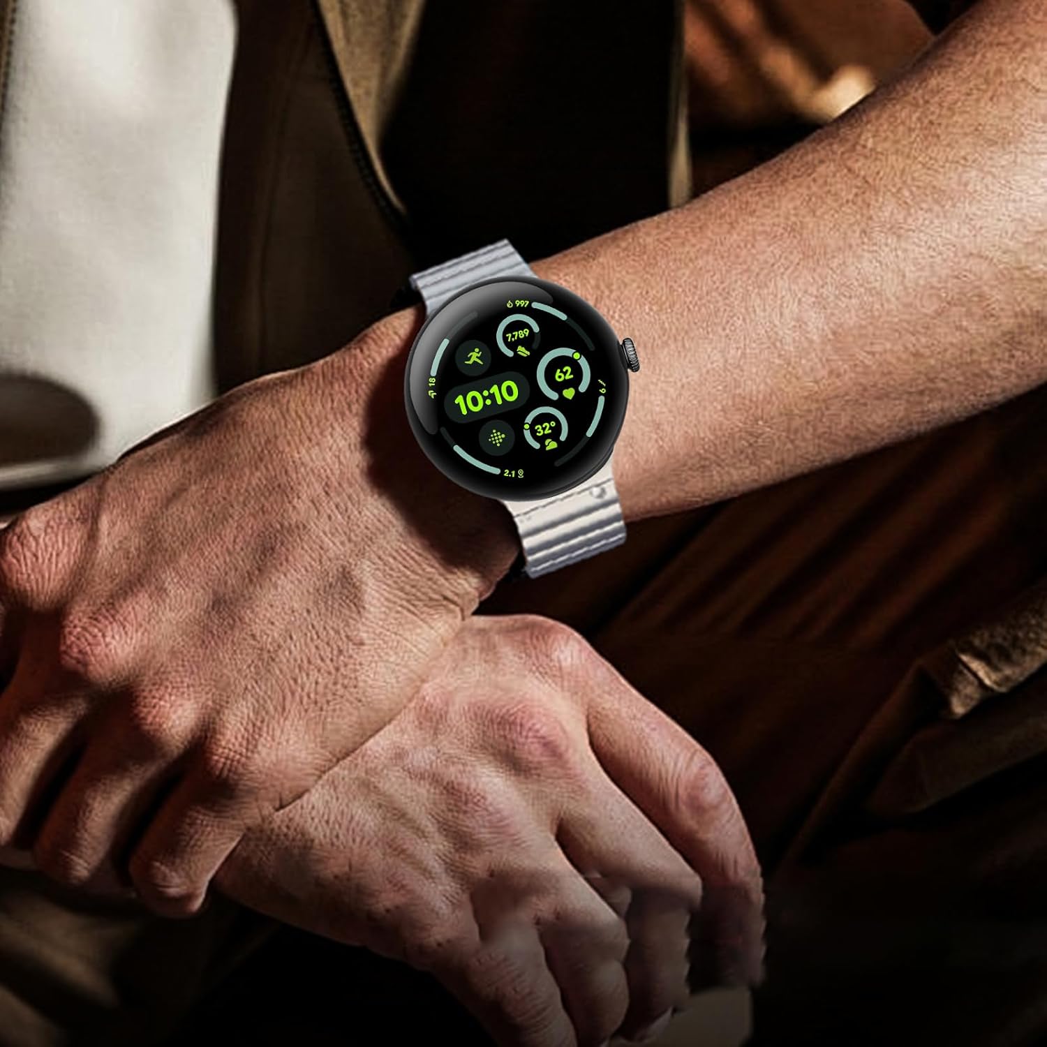 Titanium Magnetic Band Compatible for Google Pixel Watch 3 45mm Bands,Titanium Metal Watch Replacement Strap Compatible for Google 3 45mm Band Accessory for Men Women