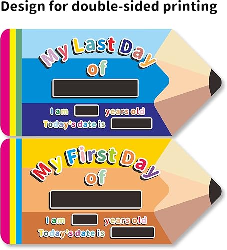 Miniatura 6 de Homievar Cartel de lápiz 2023  Pizarra de tiza para el primer día de escuela para niños en preescolar o jardín de infantes  1 pizarra blanca y tiza