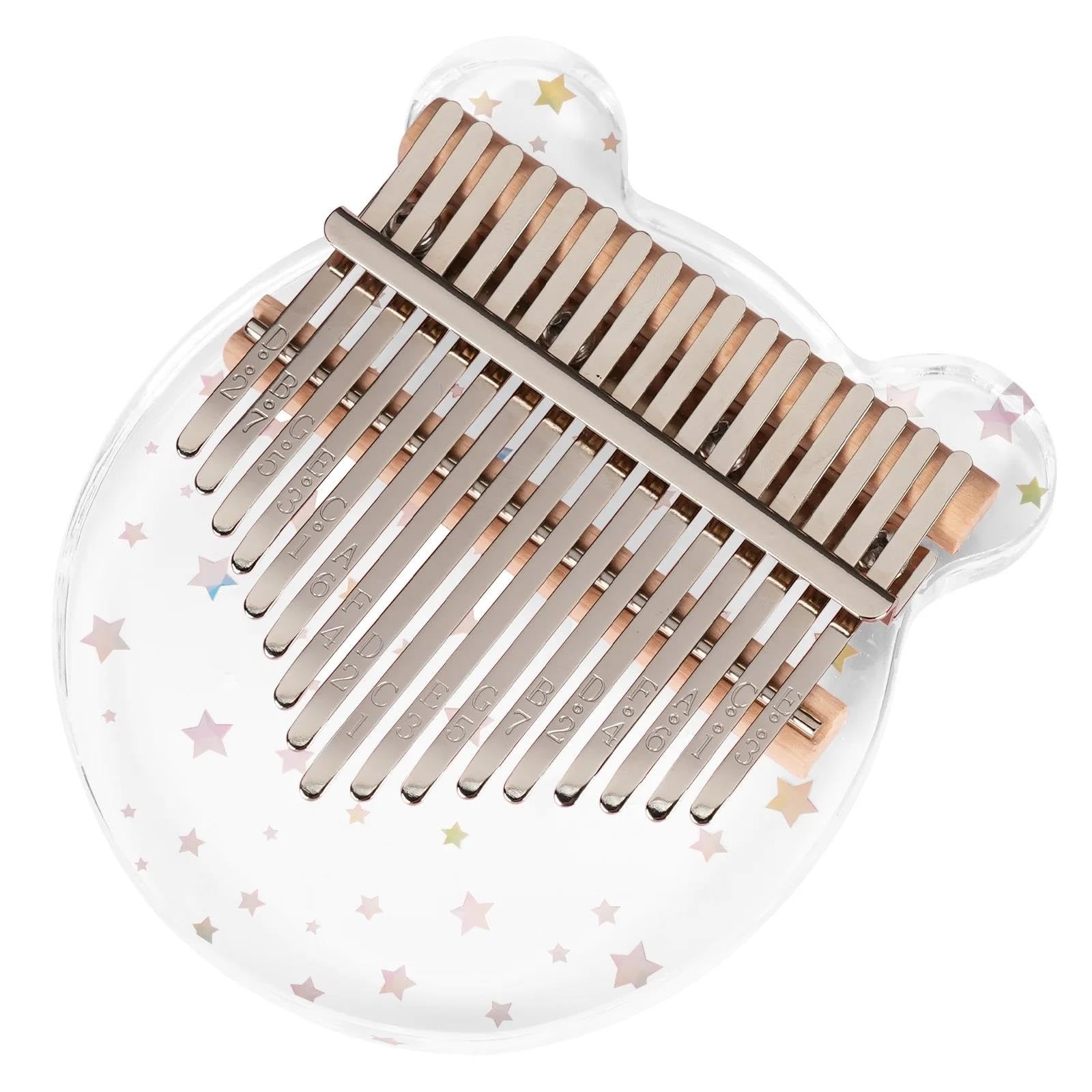 Kalimba 17-klawiszowy Fortepian Palcowy Akrylowy Kalimba Fortepian Instrument Muzyczny Dla Początkujących Dorosłych