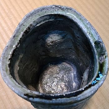 信楽焼 篠原希作 引出筒花入 高さ6.5寸（約19cm）共箱なし 本物保証 Amazon.co.jp: 信楽焼 篠原希作 引出筒花入 高さ6.5寸（約19cm）共箱