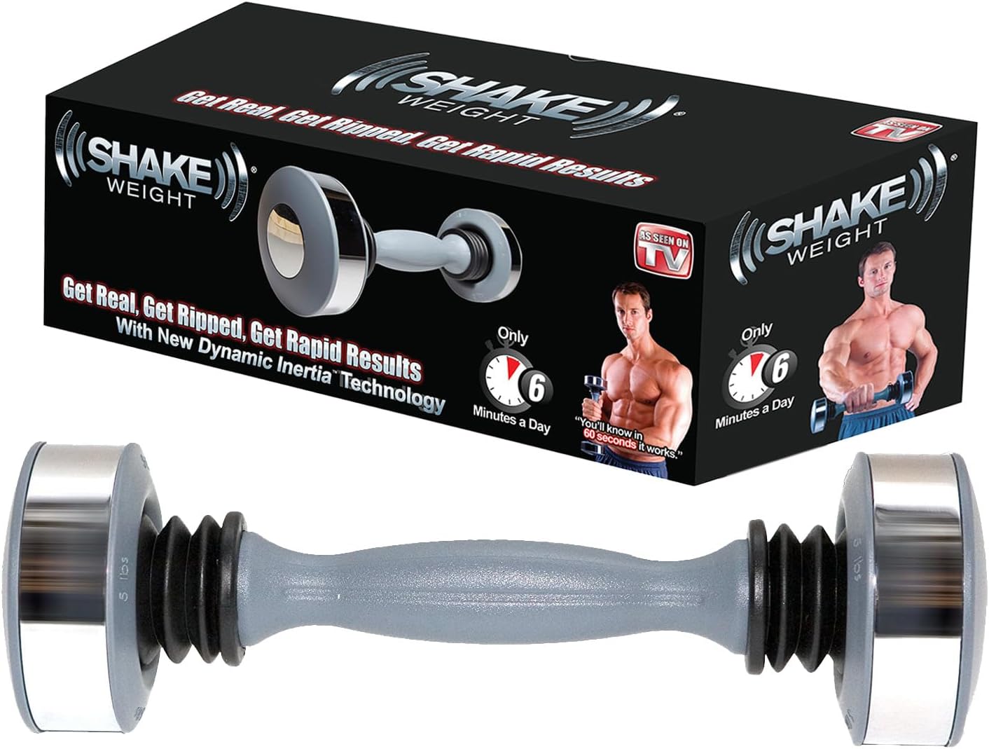 Shake Weight Strength- 5lb Arm Firming, Muscle Toning Dumbbell, Get Real Ripped & Rapid Results with New Dynamic Inertia Technology