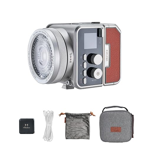 Harlowe Max Air 40W Photography Lighting Starter Kit Portable LED Video Light for Travel Bi-Color 2700K-6500K Studio Light with Focus Lens 9X Brightness and IP65 Rated Detachable Battery