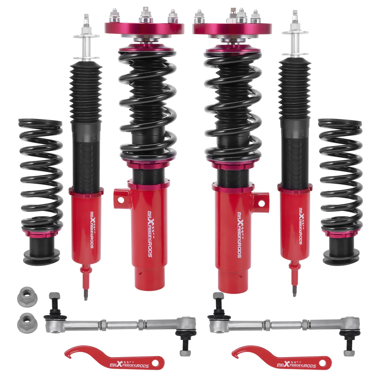 maXpeedingrods Zawieszenie gwintowane sportowe regulowane do BMW E90 E91 E92 E93 obniżenie 25-75 mm 2004-2013