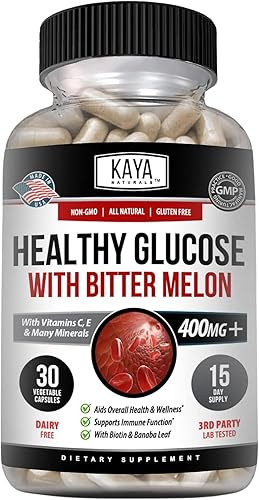 Kaya Naturals Suplemento de gluco saludable con amargo | Apoya niveles y función saludables, 20 hierbas, vitaminas y minerales, ácido alfa lipoico,