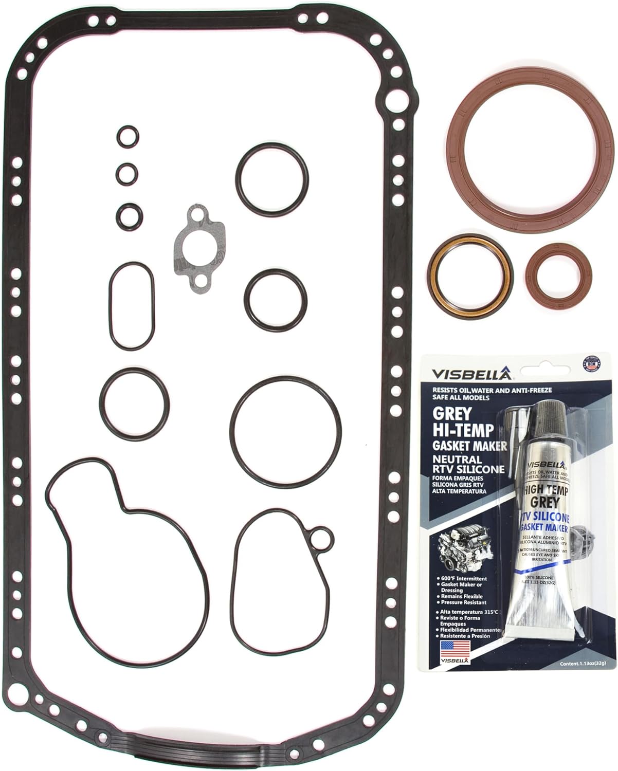 DG-8614960341 Lower Conversion Gasket Set Compatible With/Replacement For 93-01 Honda Prelude 2.2 92-96 Prelude 2.3 DOHC H22A1 H23A1
