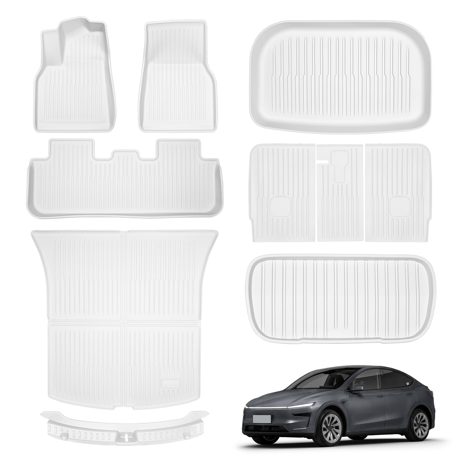 テスラモデルYジュニパー2025＋　ドアトリム (マットホワイト)セール品‼️ Amazon.co.jp: SHARGGE 車用フロアマット Tesla ニューモデル Y