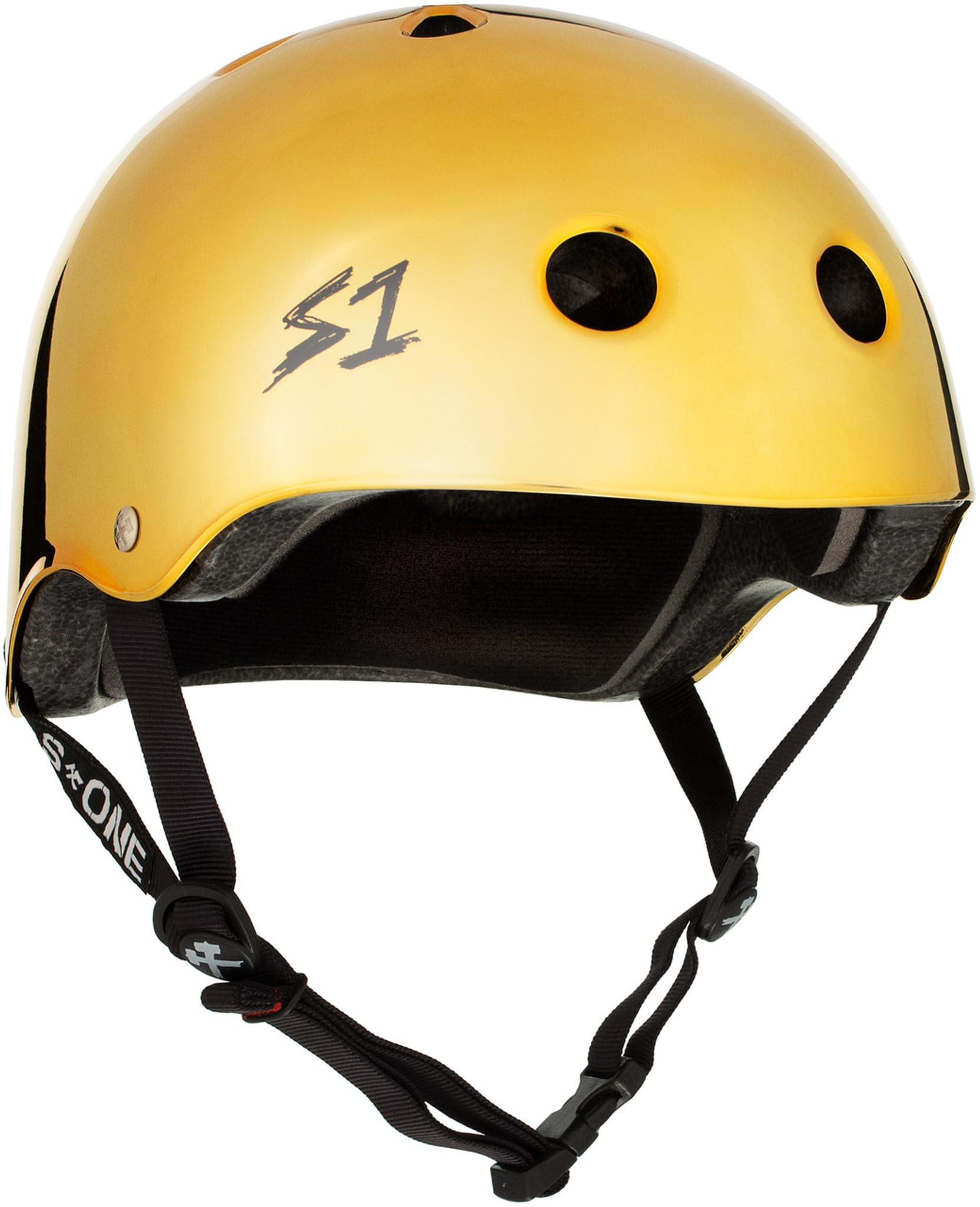 S1 Lifer Helmet for Skateboarding, BMX, and Roller Skating - EPS Fusion Foam, CPSC & ASTM Certified - Gold Mirror XXX-Large (59.4 cm) — image 1