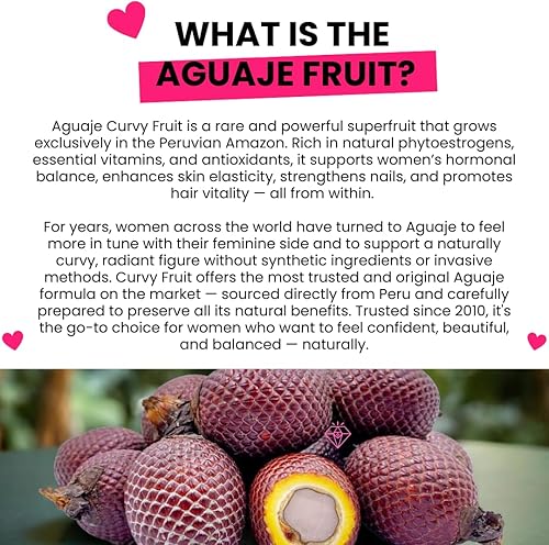 Miniatura 2 de Aguaje CurvyFruit + Maca 3 pastillas para glúteos más grandes, caderas más anchas y patas más gruesas, suministro de 1 mes