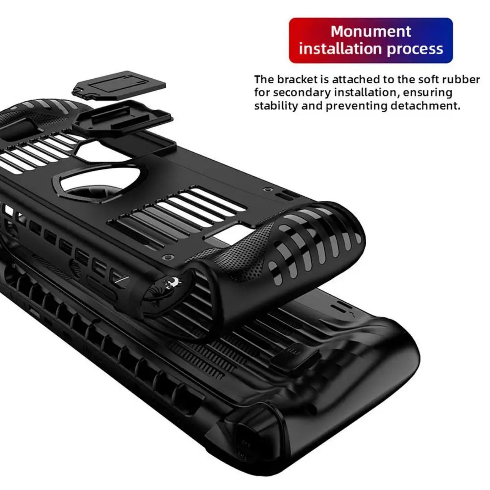 MEMELOKA Hülle für MSI Claw 8 AI+/Claw 8 AI Plus 8 Zoll mit Ständer, Anti-Kratzer und Stoßfeste Weiche Silikon Schutzhülle für MSI Claw 8 AI+/Claw 8 AI Plus, Schwarz