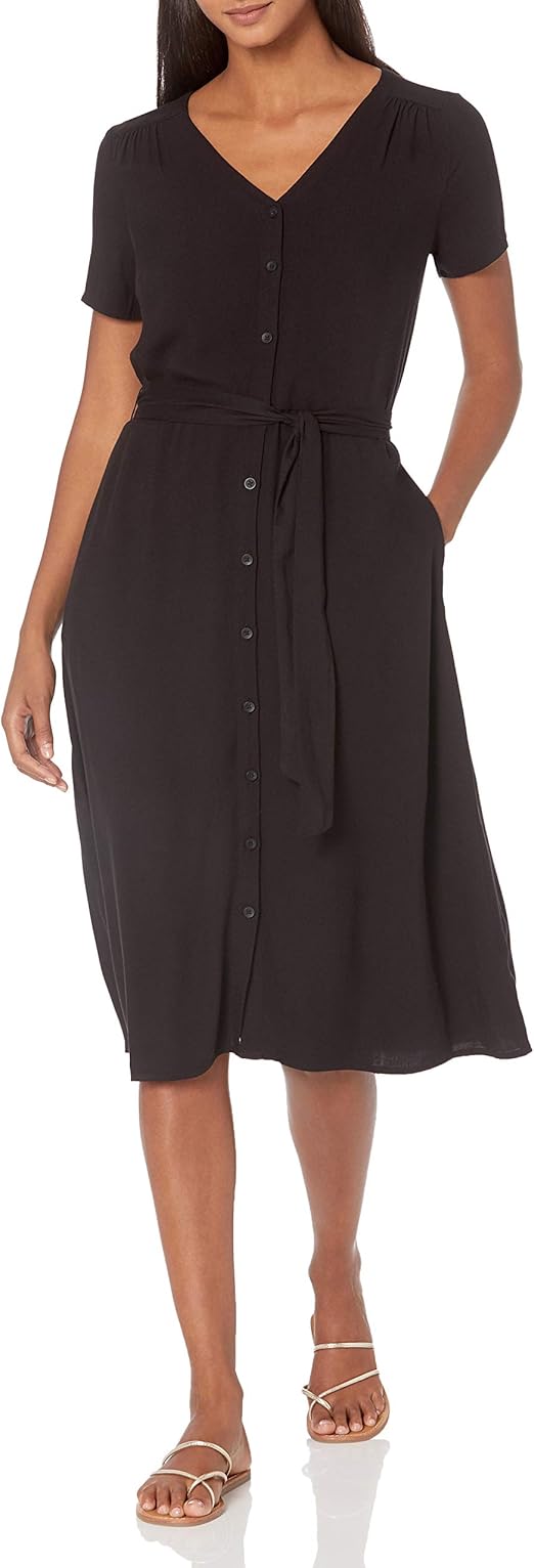 Amazon Essentials Women's ShortSleeve Midi Button Front