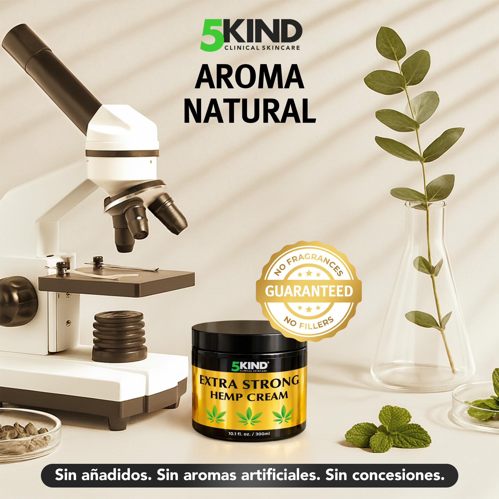 5kind Crema de cáñamo extra fuerte 300 ml - Crema de aceite de cañamo y árnica - Crema masaje, espalda, región lumbar, músculos, rodillas, cuello, hombros - Rica en extractos naturales
