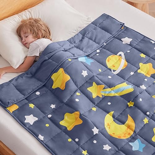 Miniatura 24 de anfie Manta con peso para niños (36"x48" 5 libras), manta con peso de enfriamiento para dormir, manta transpirable tamaño throw con cuentas de Gris