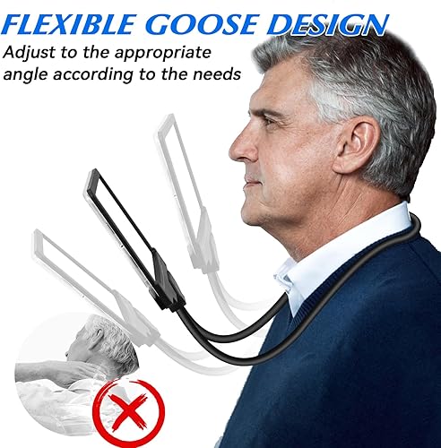 Miniatura 6 de NZQXJXZ Lupa de 5 manos libres para leer grandes páginas de libro completo con cuello de cisne flexible lupa con 36 luces LED regulables ultra