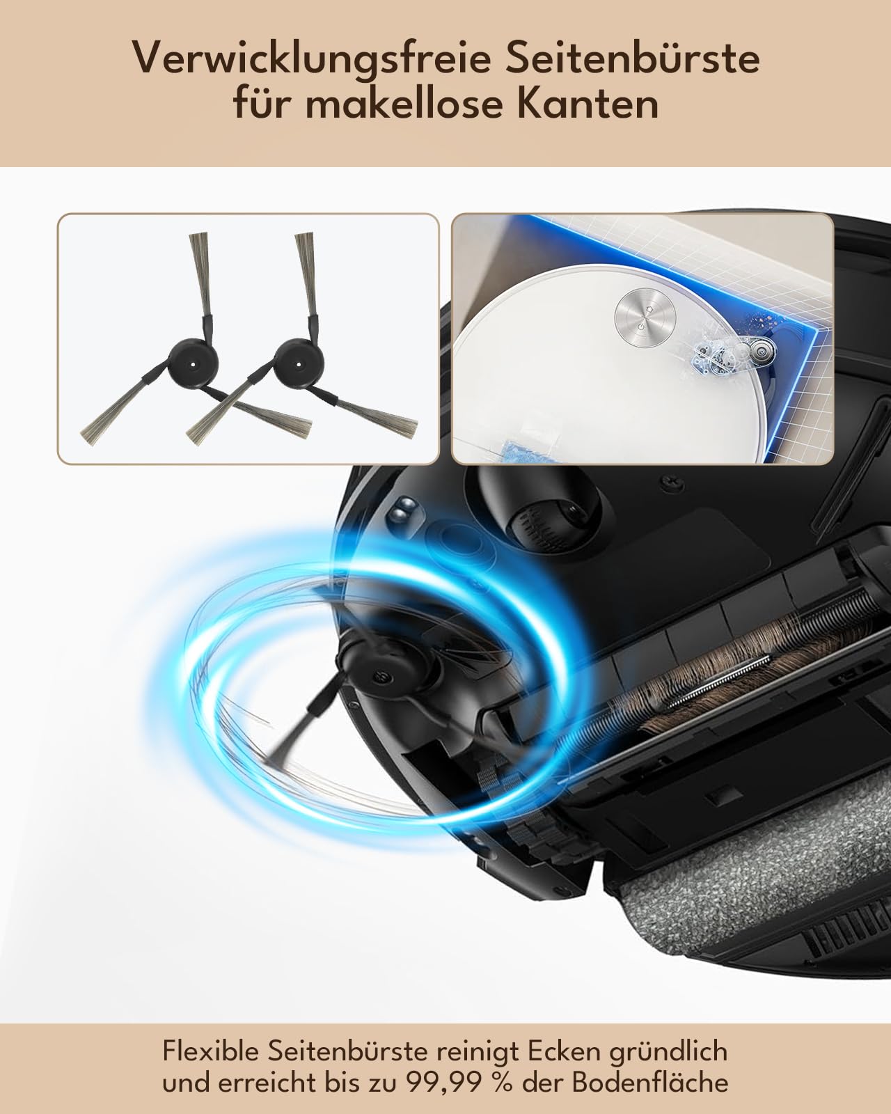 22 Stk. Zubehörsets für Mova S70 Roller/ S70 Ultra Roller Saugroboter: 2 Hauptbürste, 2 Rollenwischer, 6 Seitenbürste, 4 HEPA-Filter, 6 Staubbeutel, 1 Bürste, 1 Schraubendreher