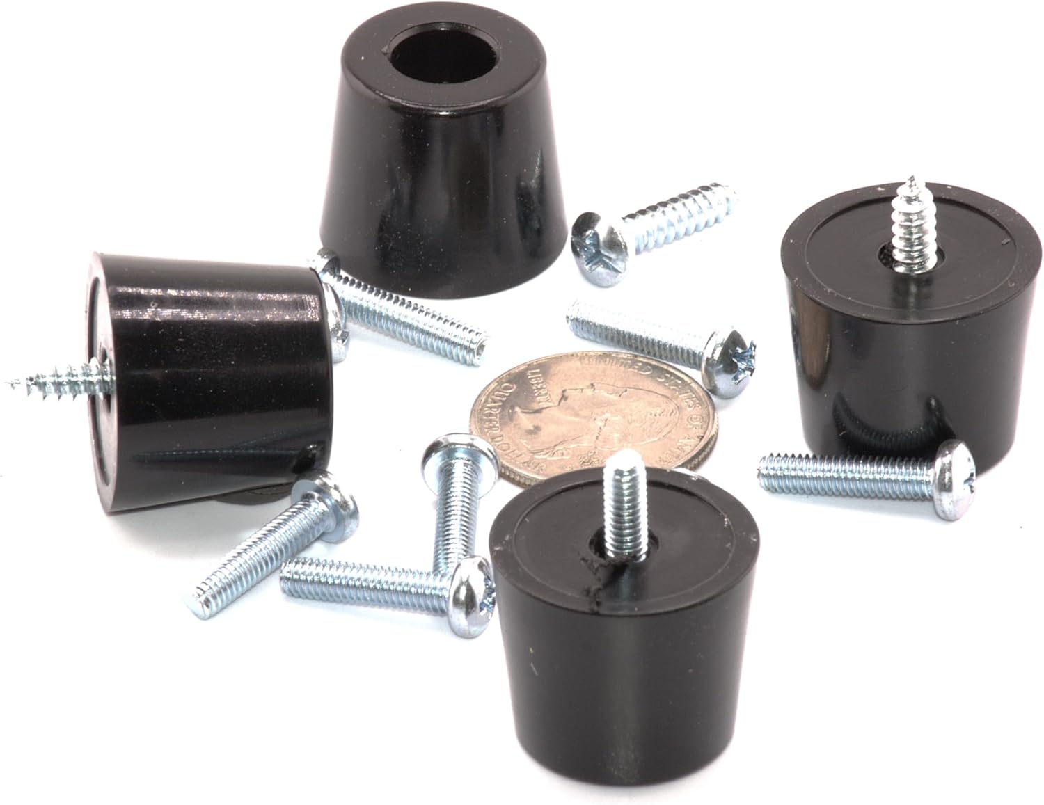 Aftermarket Replacement 1" Diameter x 3/4" Rubber Feet for Marantz 2230, 2245, & 2270 Series Receivers. Includes #8 Screws + 4mm Bolts for mounting. 4 Feet per Package.