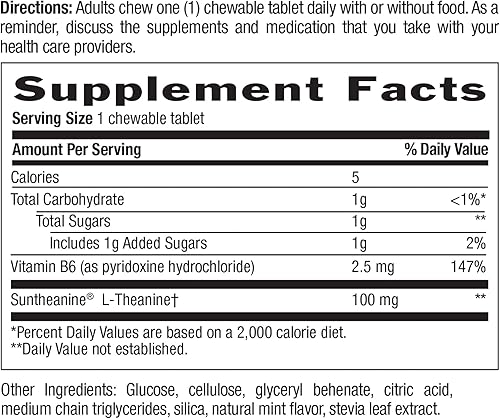 Miniatura 2 de Country Life L-teanina 100 mg - 60 derretidos suaves - Sabor a menta - Promueve la relajación y la calma mental - Acción rápida
