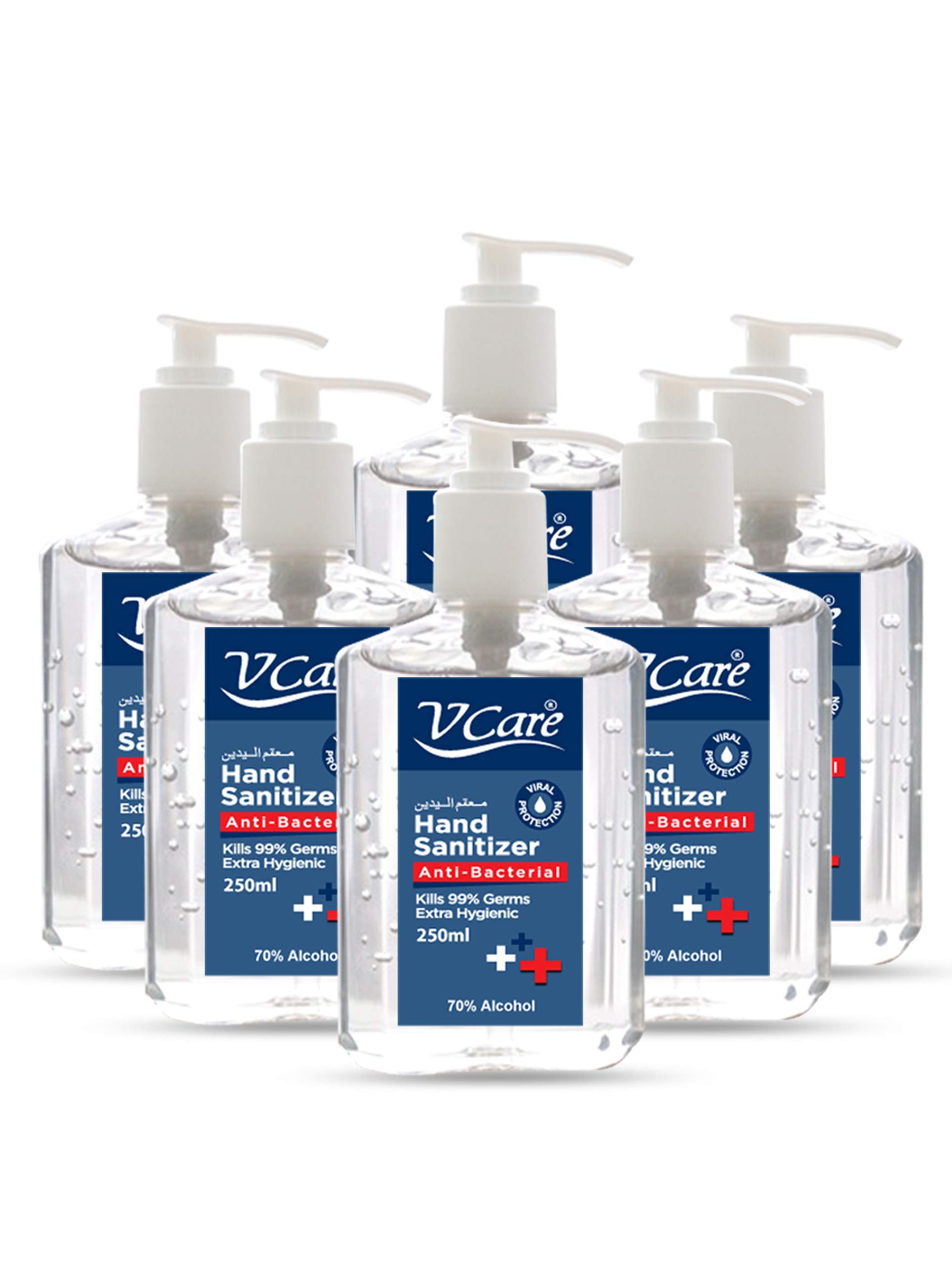 V Care Hand Sanitizer, 6 X 250 ml
