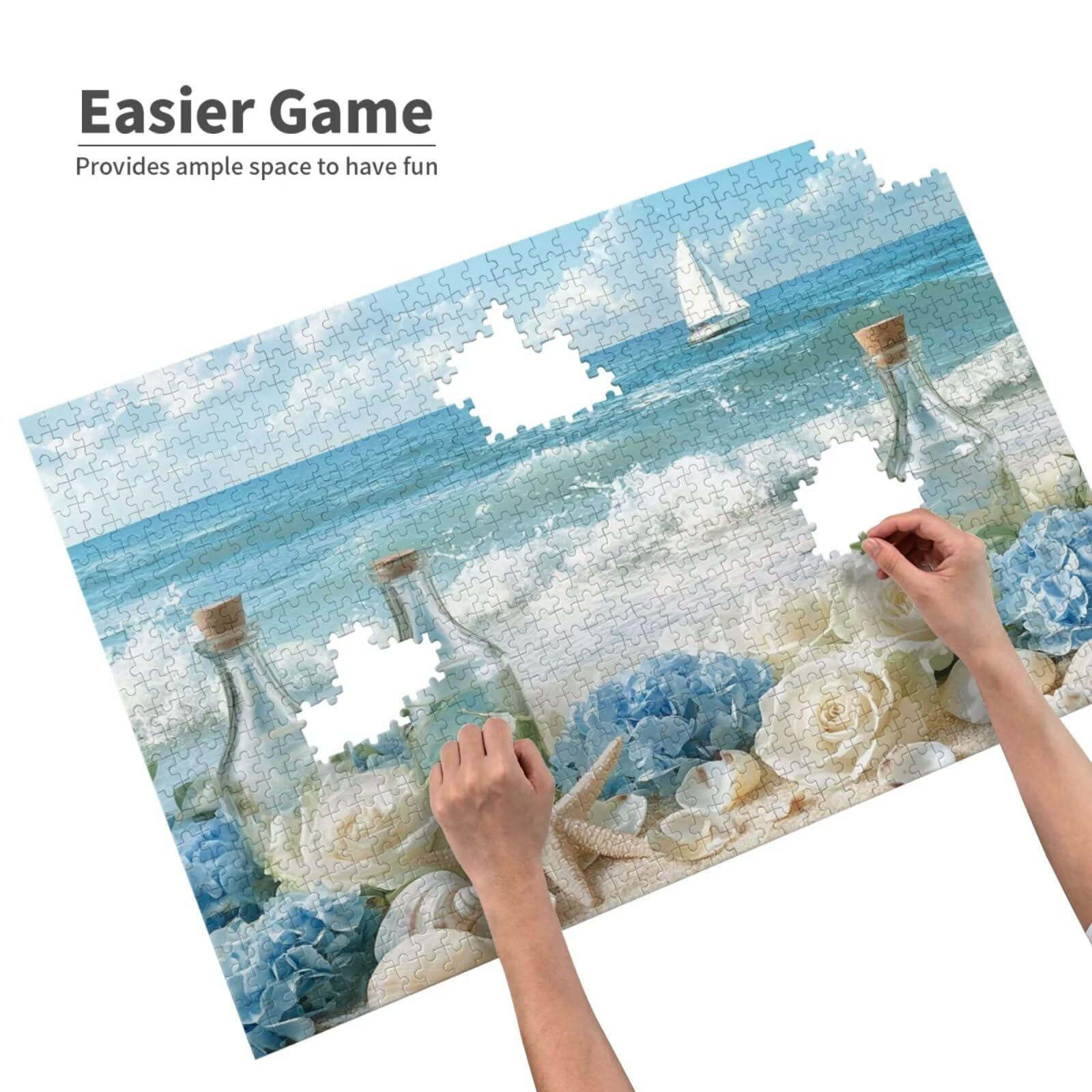 Puzzle 2000 Teile, Puzzle Erwachsene, Holzpuzzle Meer Impossible Jigsaw, Clevere Rätsel, HD Farbe Jigsaw mit Geschenkbox Verpackung for Aesthetic Room Decor, Geschenke für Frauen Blume 100x70cm p-1885