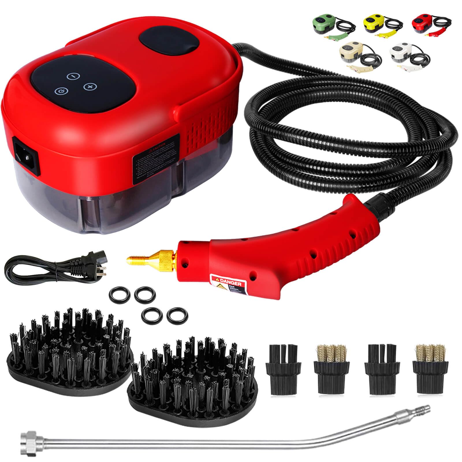 2500W Handheld Steam Cleaner Steamer for Cleaning 15SFast Heating High Pressure Portable Steam Cleaner w 5 Brushes and