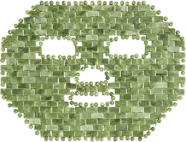 gemshan Jade Mask,100% Natural Stone Facial Mask for SPA Skincare Beauty Tools for Puffy Eyes Dark Circles