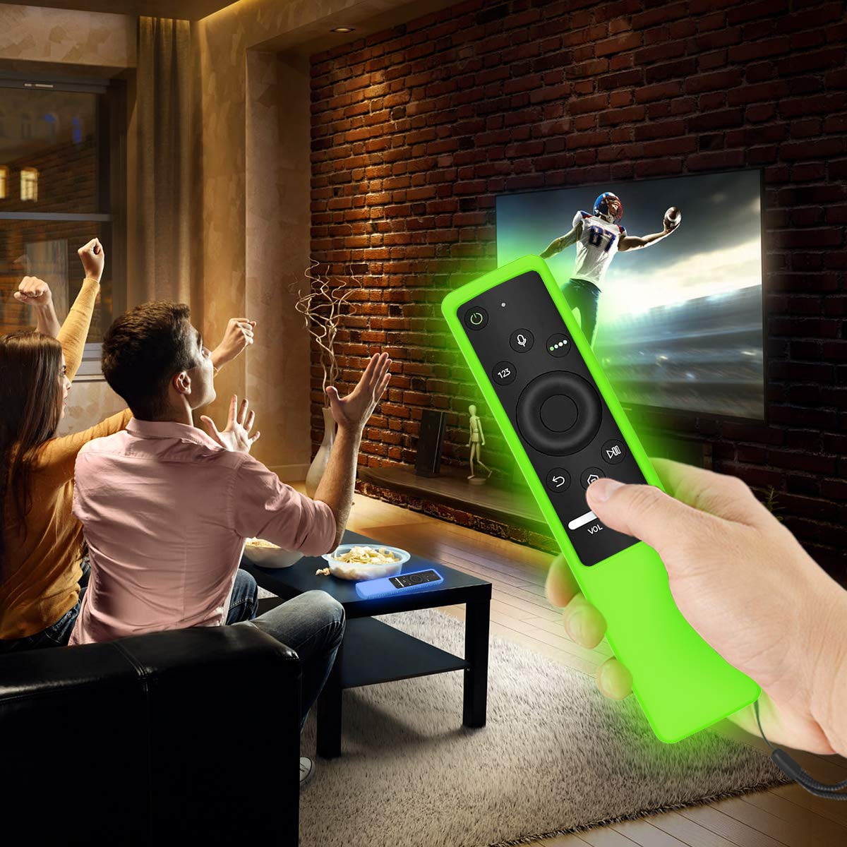 [3 piezas] Funda protectora de silicona para mando a distancia Samsung Smart TV BN59 Series, soporte para mando a distancia Smart 4K Ultra HDTV, peso ligero, antideslizante, a prueba de golpes,