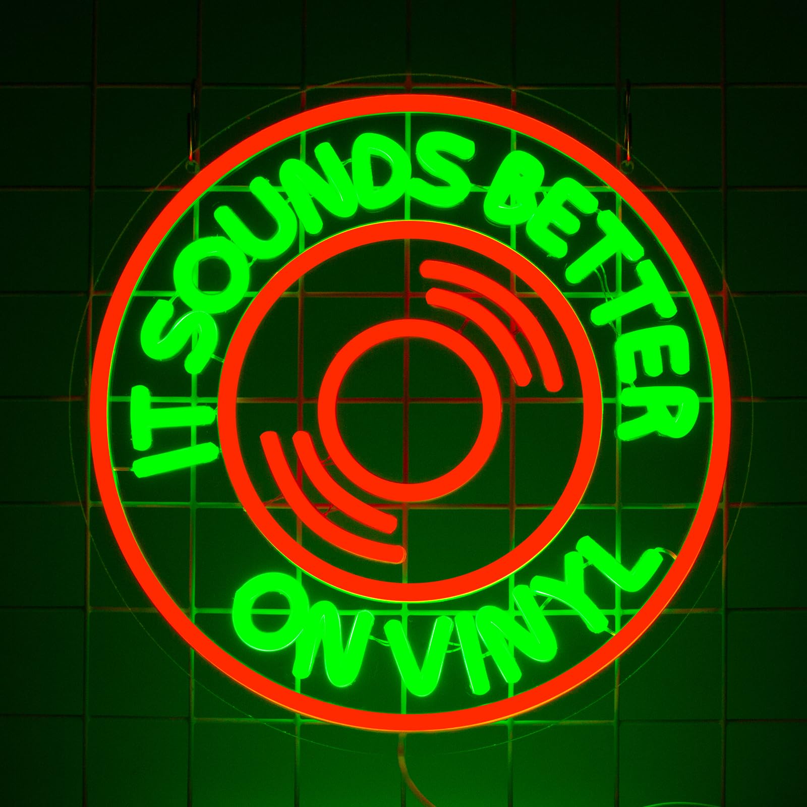 YSUIEC It Sounds Better On Vinyl Neon Sign